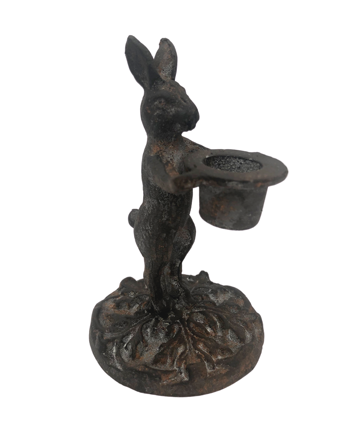 4Pc Antique French Style Rabbit Hare Candlestick Candle Holder Xmas Dinner Table