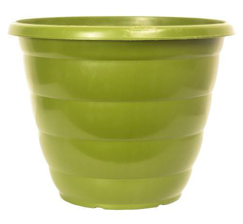2 Pcs 30cm Green Beehive Plant Pots Garden Outdoor 9.5L Gloss Patio Planter
