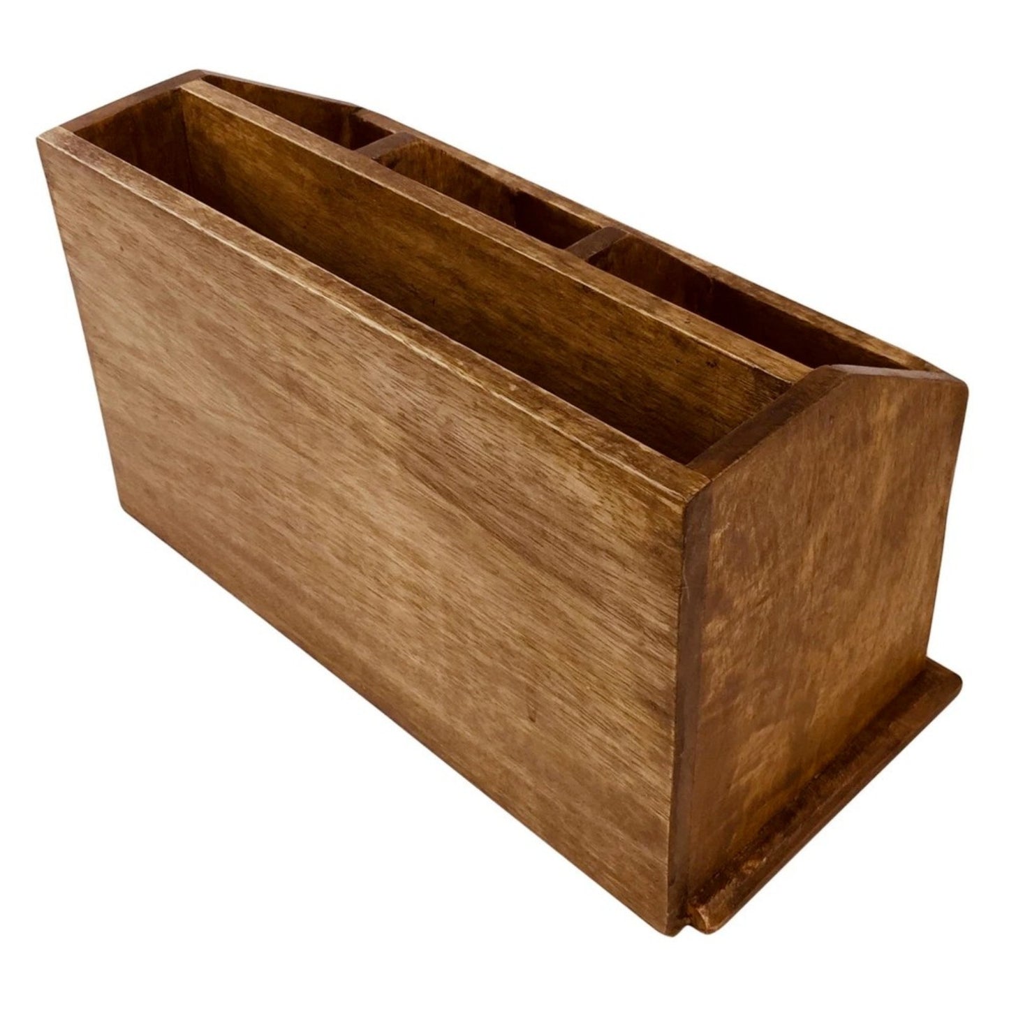 Rustic Wooden Desk Organiser Drawers Desktop Stationery Storage Box Tidy Office
