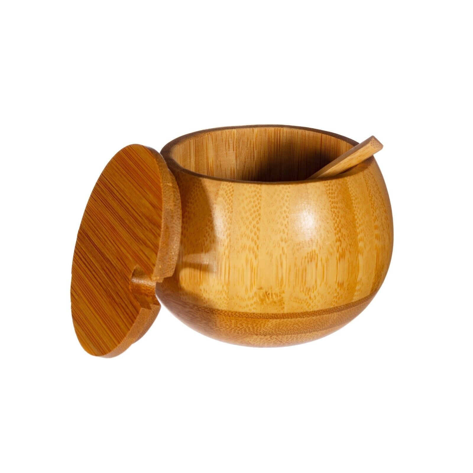 Wooden Storage Jar With Wooden Spoon And Lid Spice Sugar Storage Jar Canister