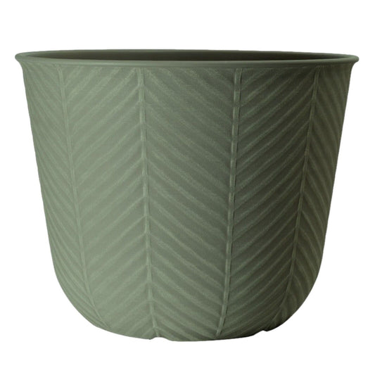 Round Plastic Green Plant Pot 46cm Outdoor 41L Flower Garden Planter Cover