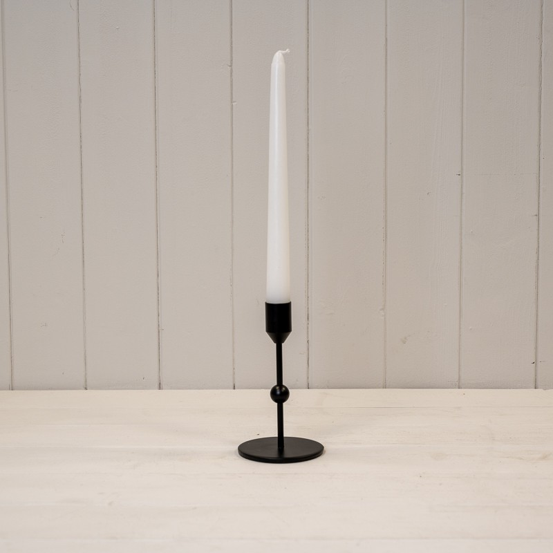 Black Metal Taper Candle Holders Tall Beaded Candlestick Stand Wedding Dining