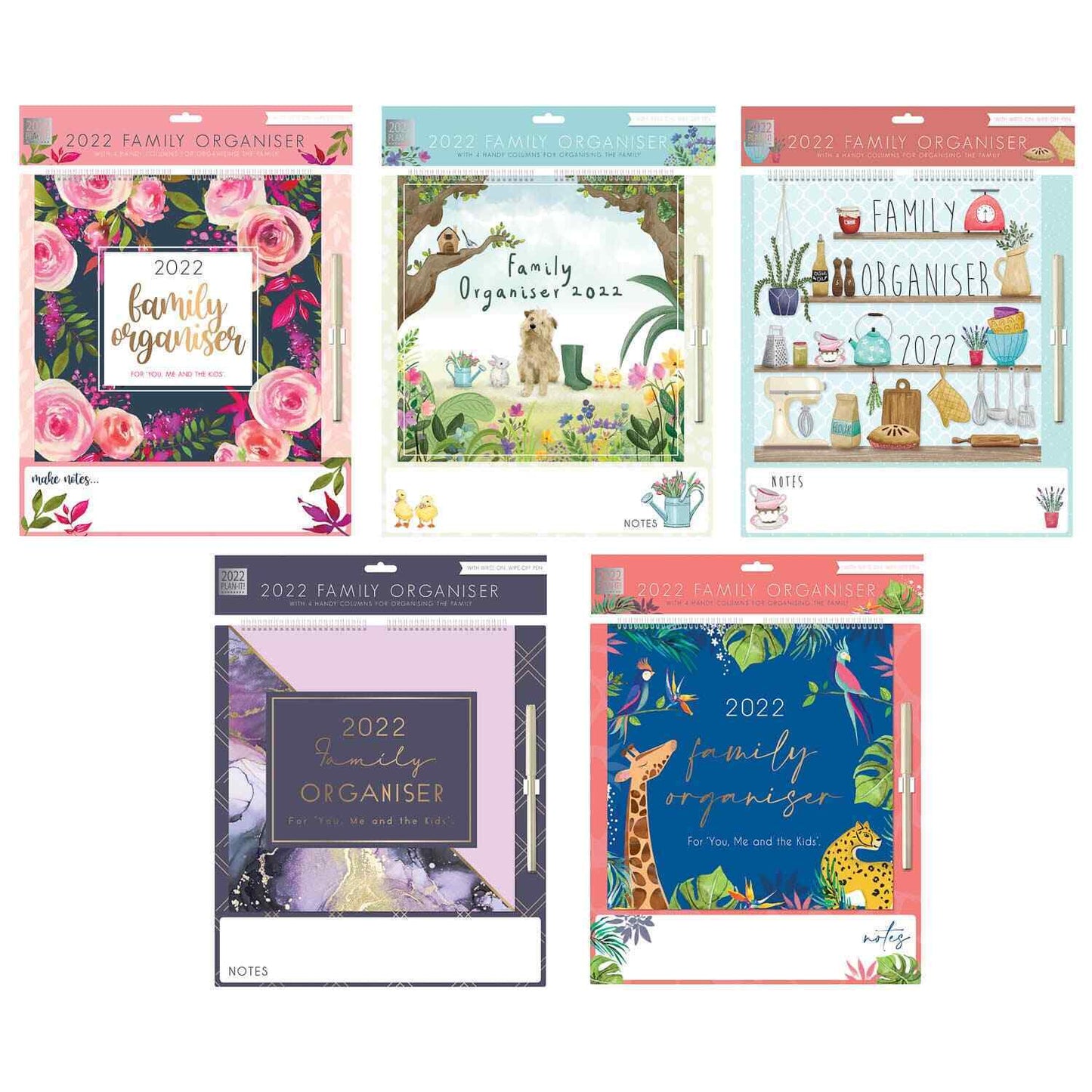 2022 Family Organiser Planner Calendar Hanging Memo Board Mum's Diary Notes