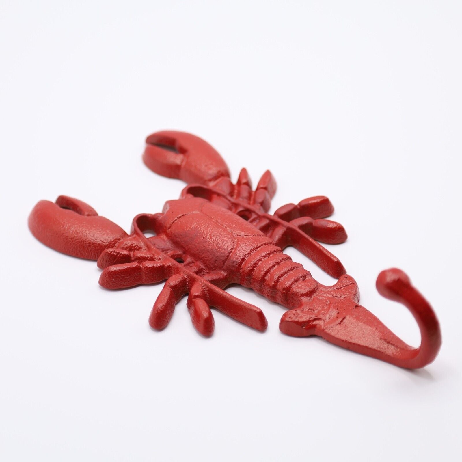 Cast Iron Red Nautical Lobster Marine Seaside Coat Keys Single Wall Hook Hanger