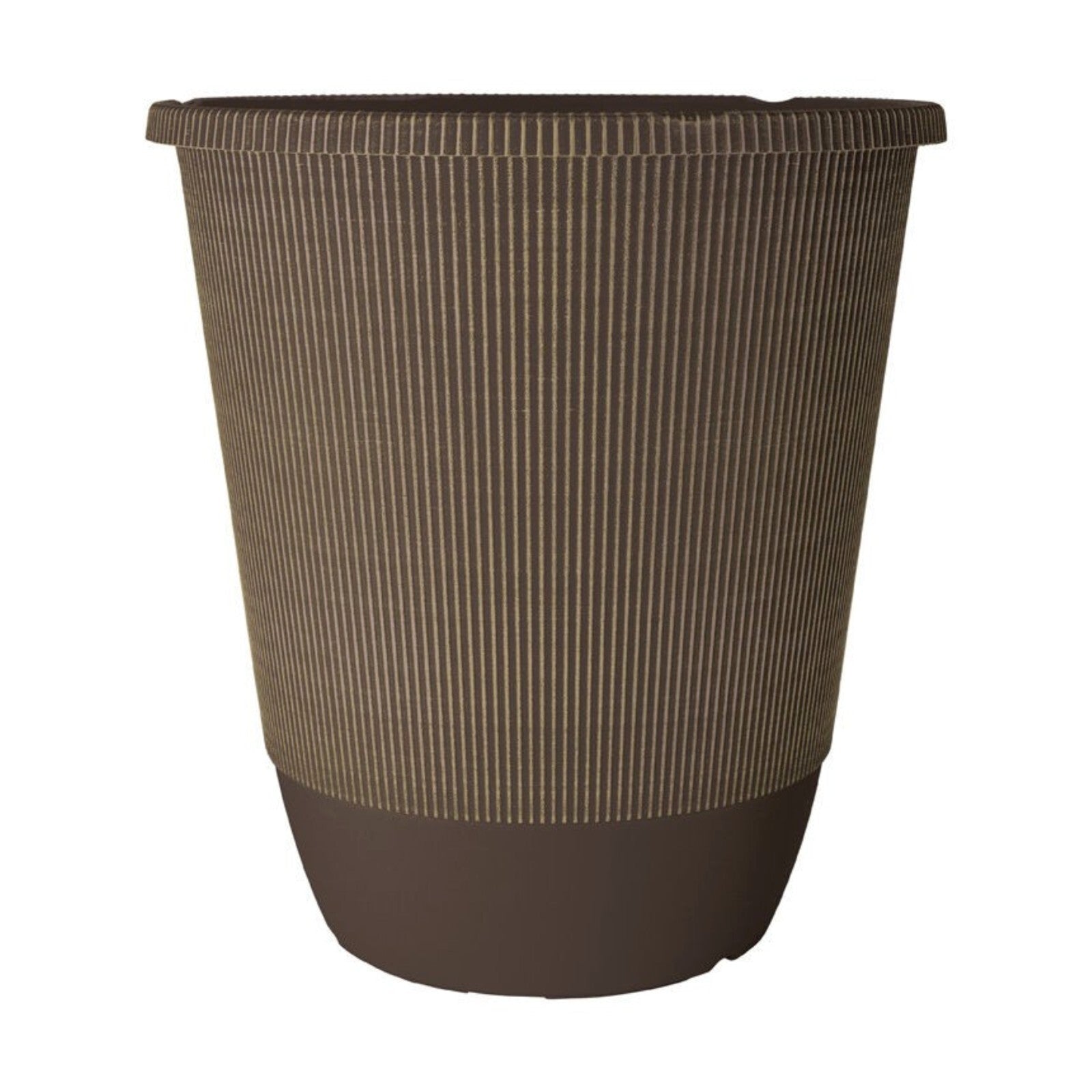 2Pc Round Maple Plastic Plant Pot 35cm Tall 21L Garden Outdoor Flower Planter