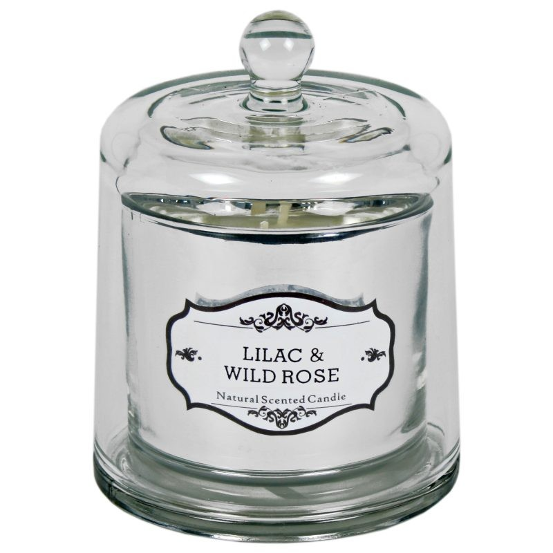 Glass Natural Scented Candle with Lid Aromatherapy 45hrs Soya Wax Fragrance Gift