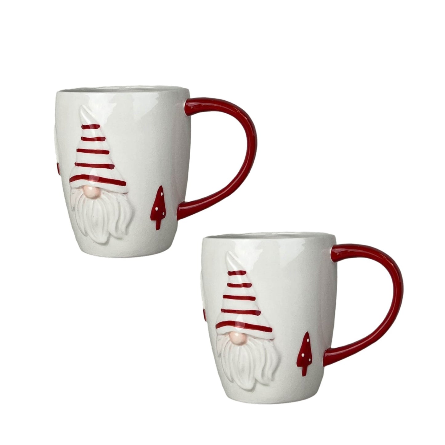 Ceramic Gonk Mug Red and White Christmas Coffee Tea Cup Novelty Xmas Festive