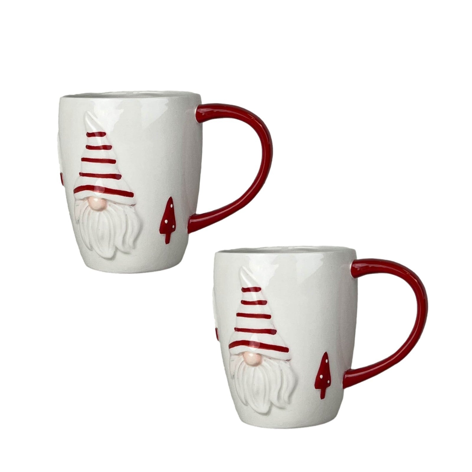 Ceramic Gonk Mug Red and White Christmas Coffee Tea Cup Novelty Xmas Festive