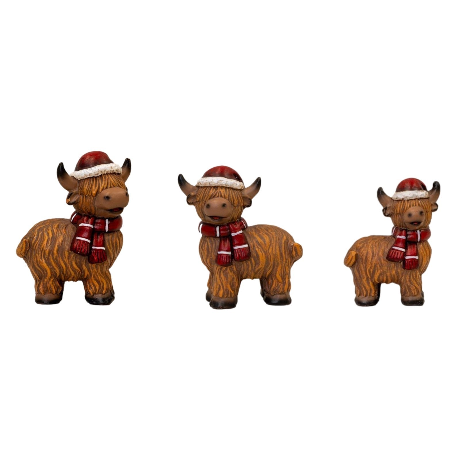 Terracotta Highland Cow Ornaments Christmas Calf Statue Farmhouse Country Xmas