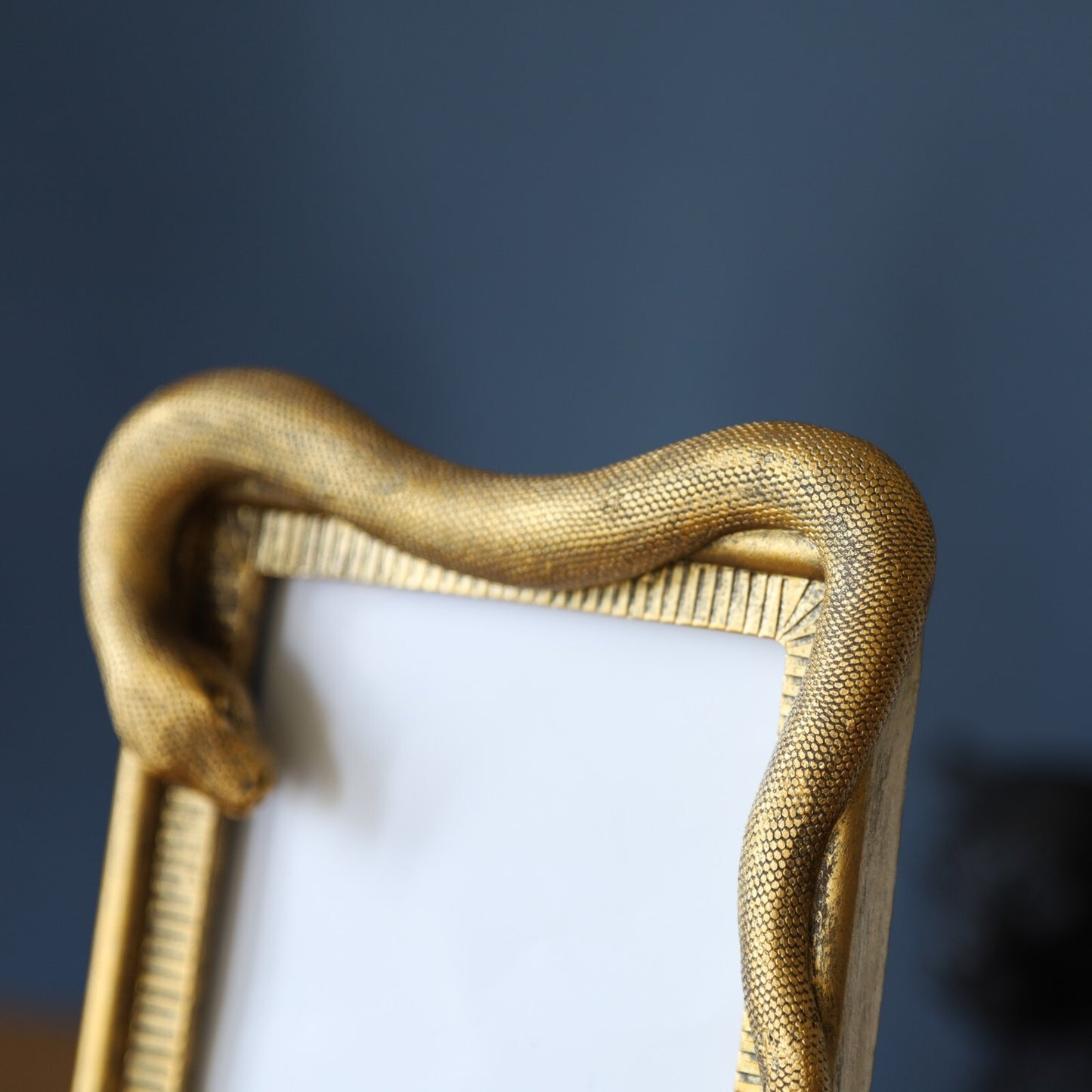 Resin Gold Snake Photo Frame 4x6inch Picture Holder Frame Sculpture Decoration