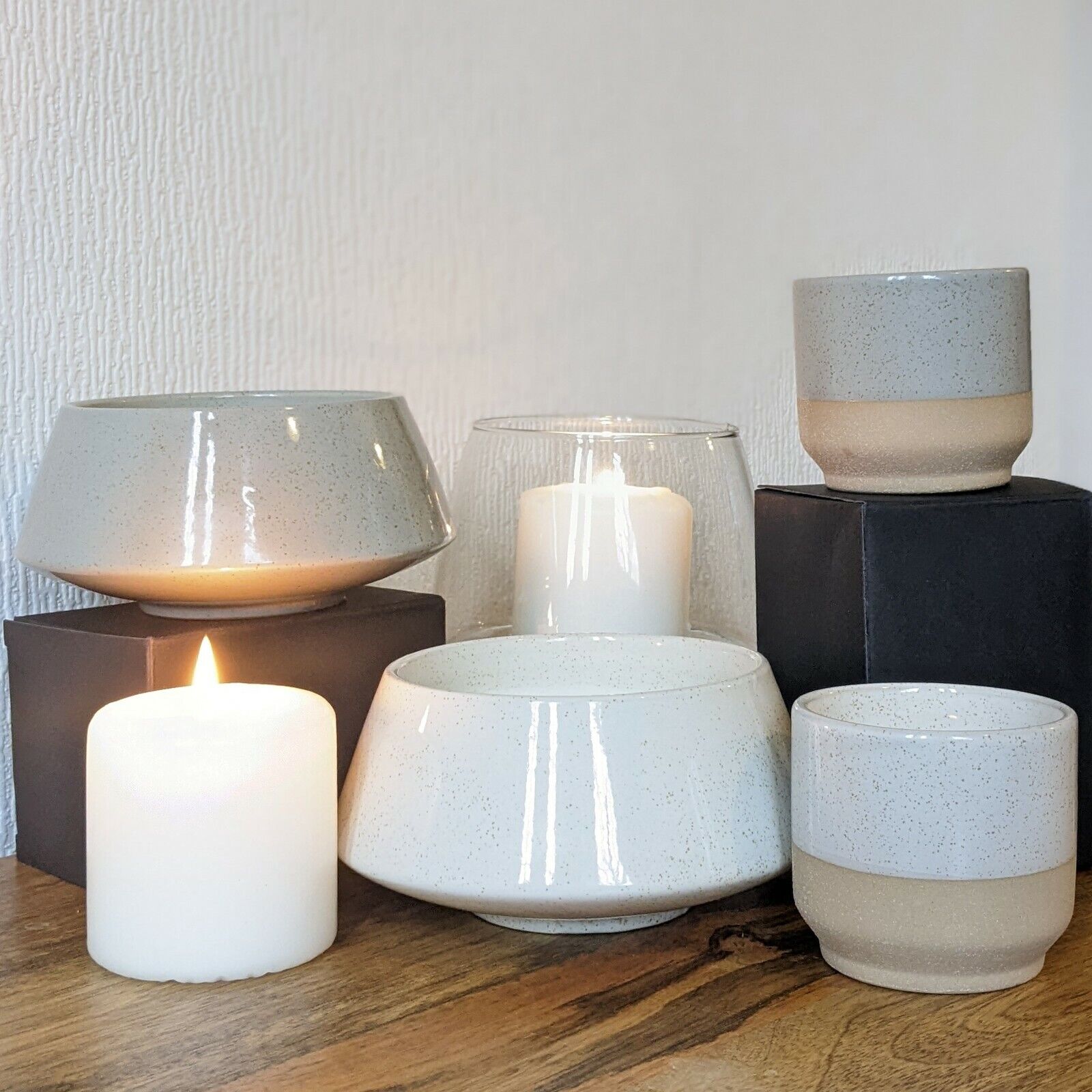 Wooden Wick Candle Single Double Wick Scanted Candle Jars Pots Vanilla Cedarwood