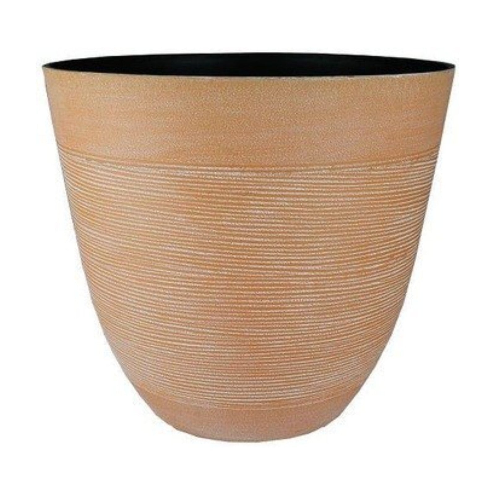 Round Plastic Terracotta Plant Pot 30cm Textured 13L Garden Outdoor Planter Pot