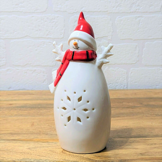 Christmas Snowman Light Up LED Warm White Xmas Decor Table Window Ornament 18cm