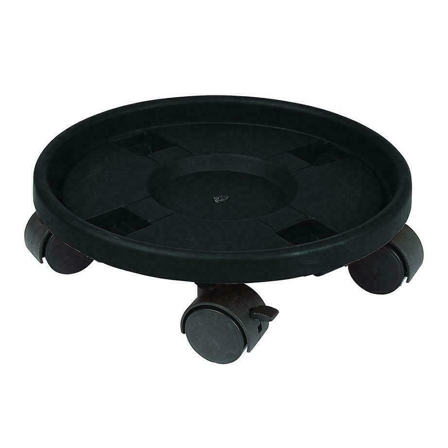 10" Plant Pot Caddy Mover Trolley Stand Locking Wheel Garden Patio Planter Stand
