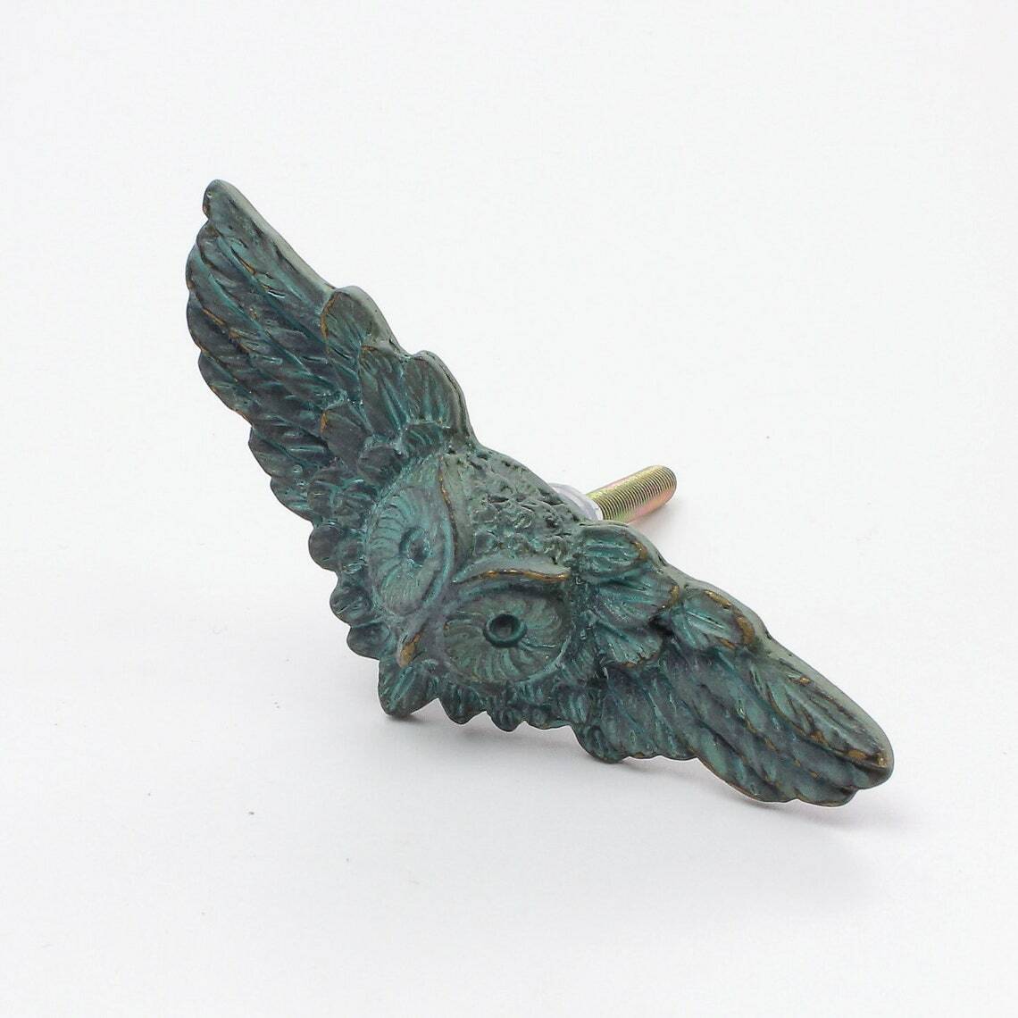 Owl Drawer Knob Birds Face Wings Furniture Drawer Knob Pull Cabinet Handle Metal