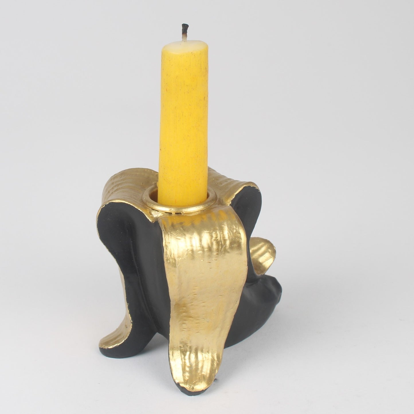 Resin Gold & Black Banana Candle Holder Dinner Candle Holder Table Top Ornament