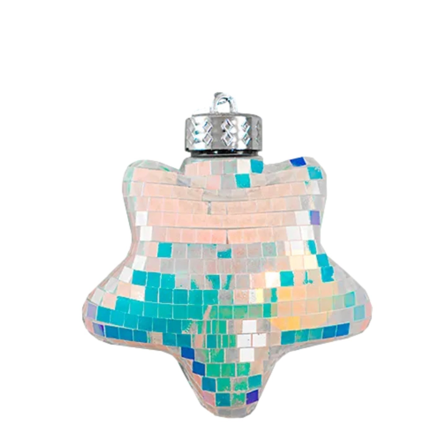 Disco Christmas Tree Hanging Iridescent Mirror Ornaments Xmas Festive Home Party