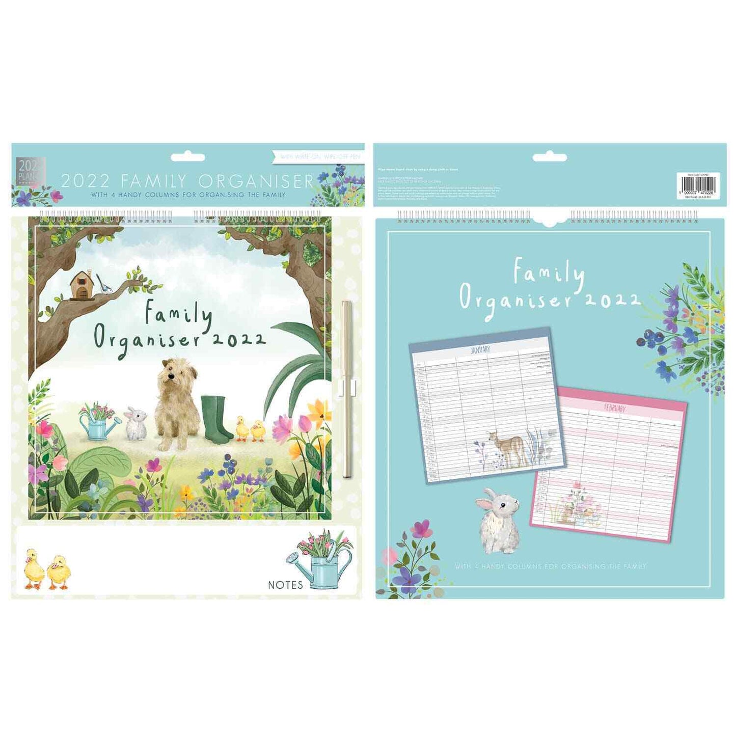 2022 Family Organiser Planner Calendar Hanging Memo Board Mum's Diary Notes