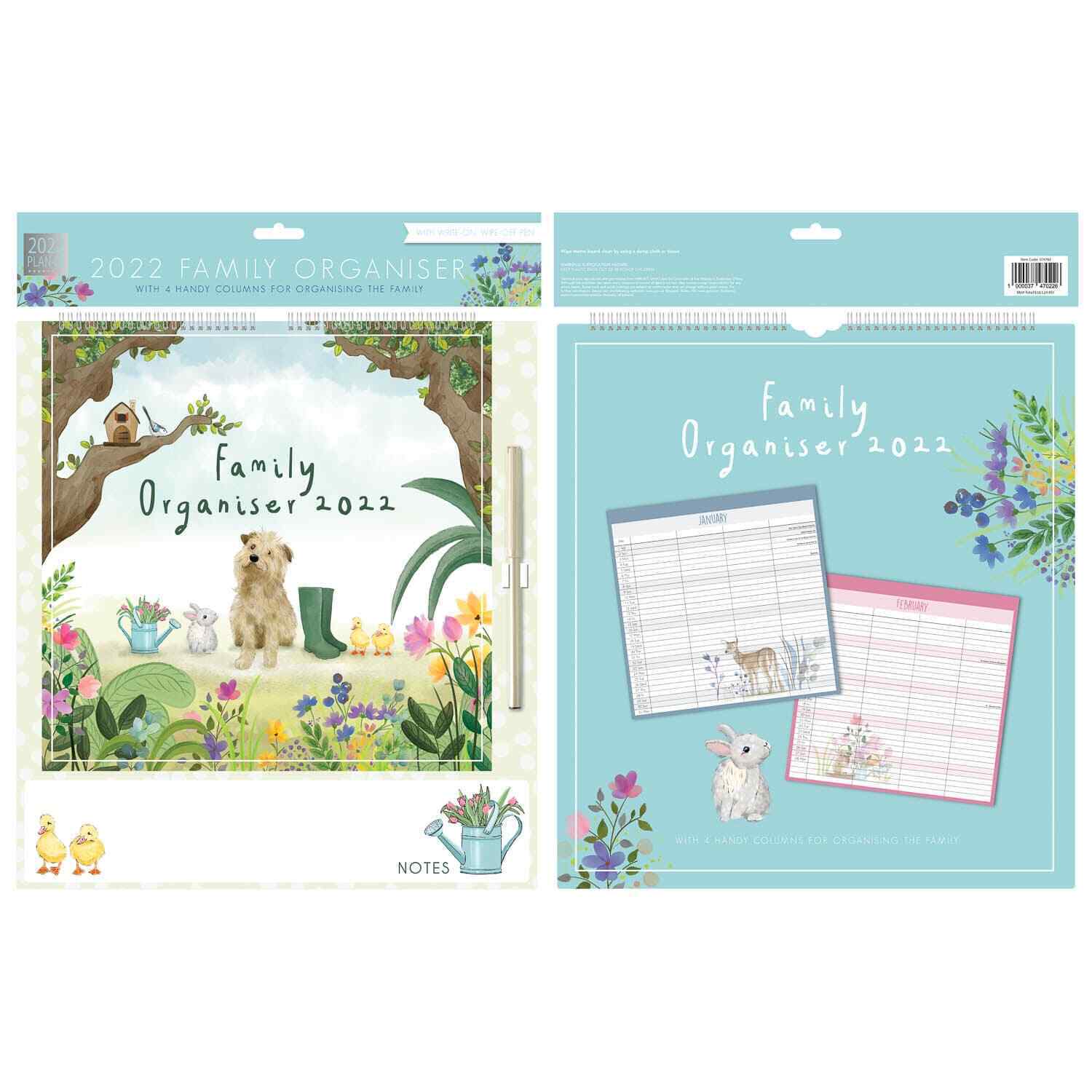 2022 Family Organiser Planner Calendar Hanging Memo Board Mum's Diary Notes