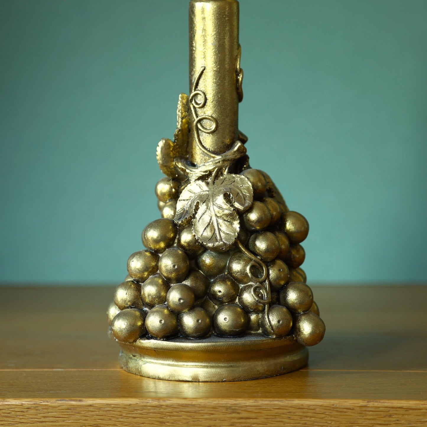 Resin Antique Gold Grape Bunch Candlestick Dinner Candle Holder Table Decor Gift