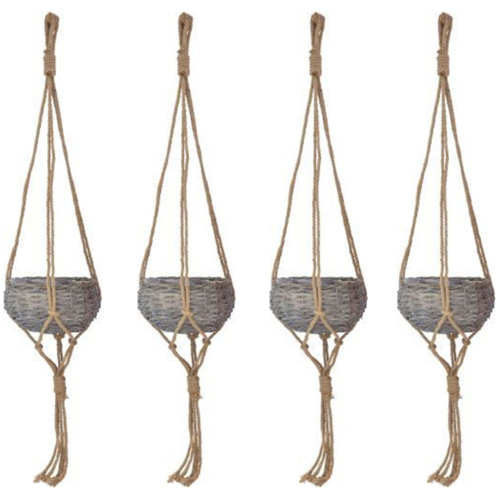 Macrame Plant Hanger Planter Willow Rope Hanging Indoor Jute Basket Home Decor