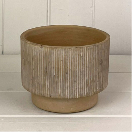 Cement Pebble Stone Plant Pot 13cm Planter Cover Flowers Herbs Indoor Decor Pot