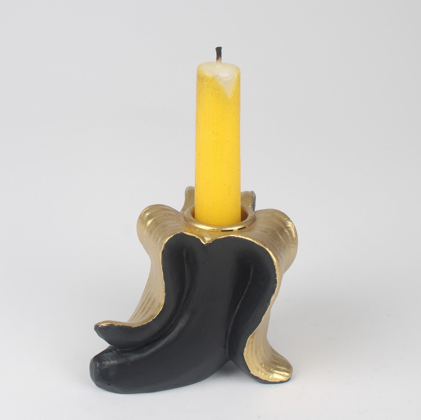 Resin Gold & Black Banana Candle Holder Dinner Candle Holder Table Top Ornament