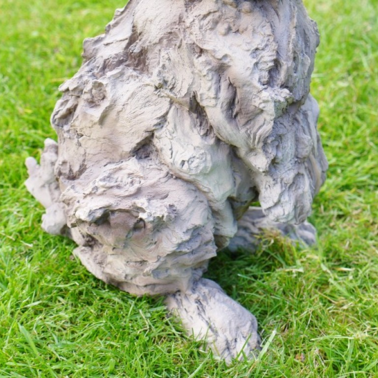 Resin Rabbit Wood Effect Hare Sculpture Home Garden Statue Outdoor Ornament Gift