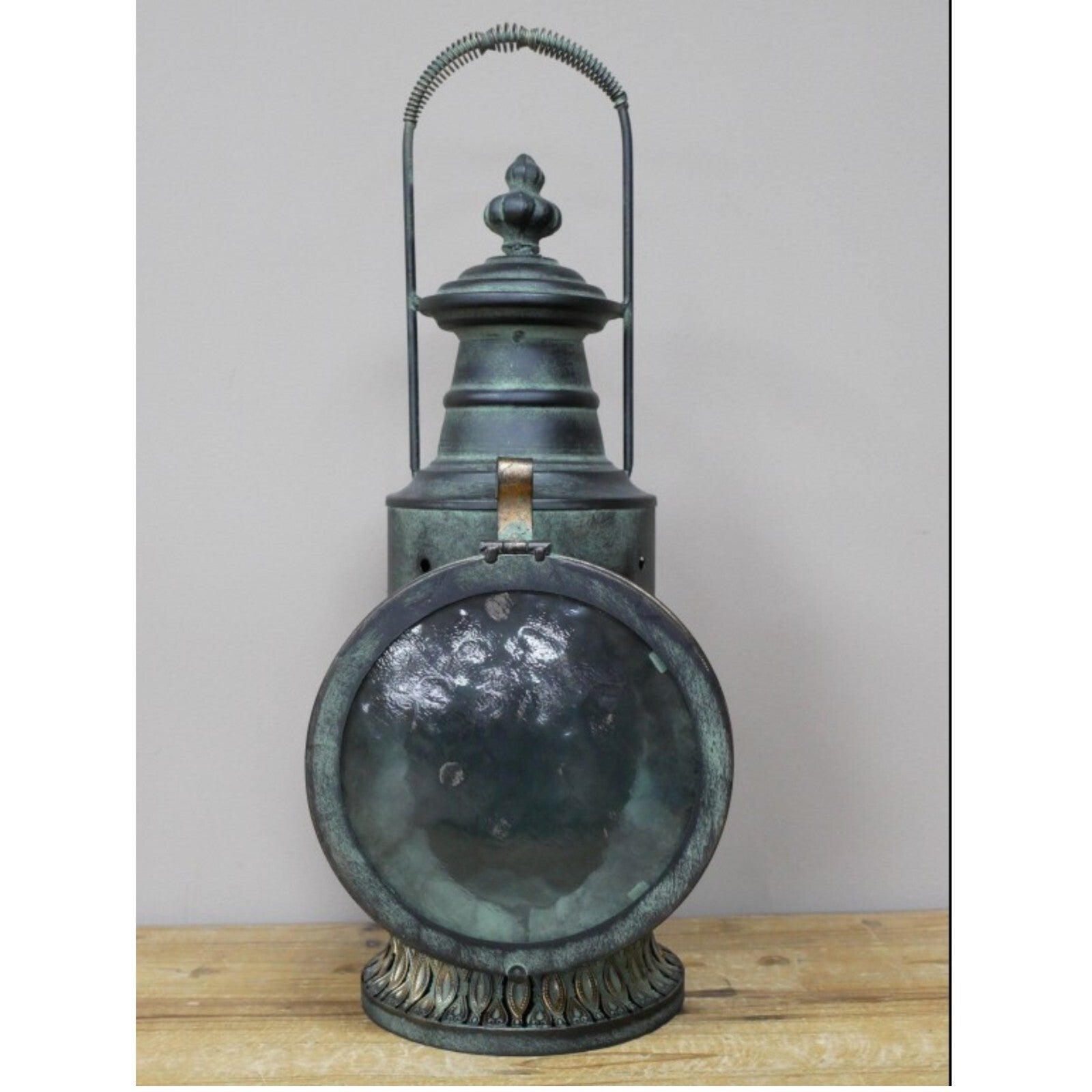 Metal Lantern Vintage Style Old Railway Home Candle Holder Glass Light Lamp Gift