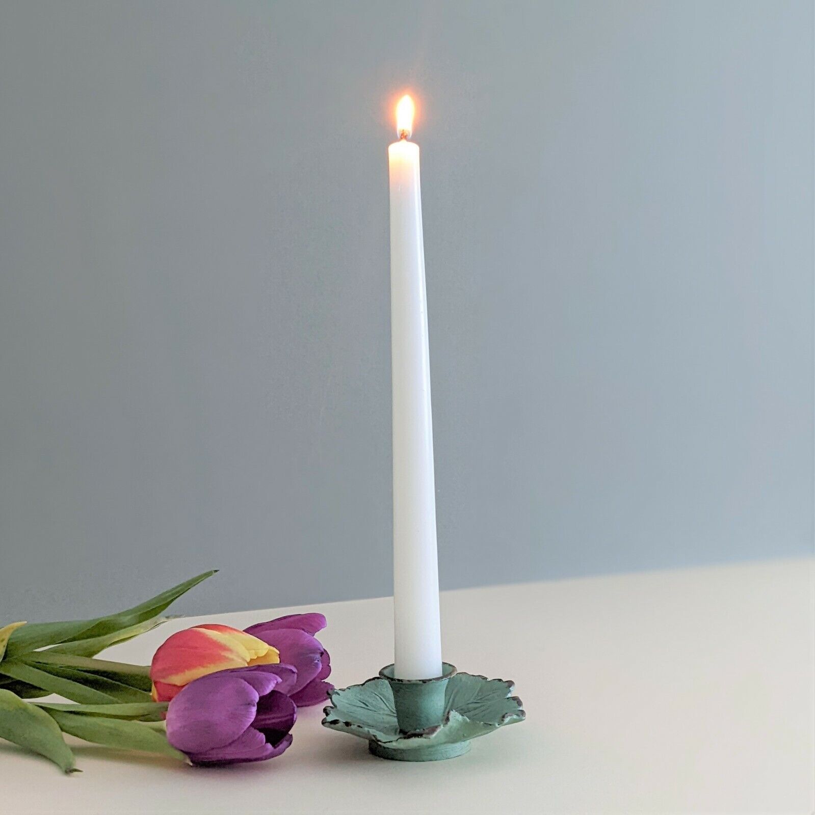 Leaf Candle Holder Dinner Table Wedding Decor Ivy Plant Metal Vintage Holder 