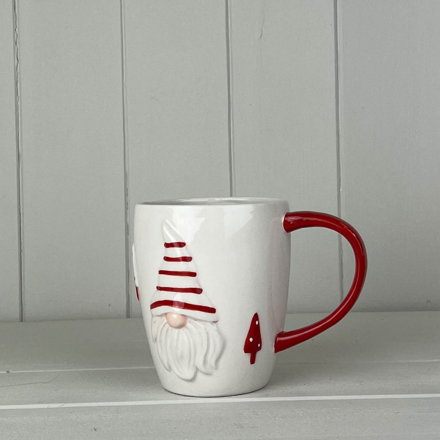 Ceramic Gonk Mug Red and White Christmas Coffee Tea Cup Novelty Xmas Festive