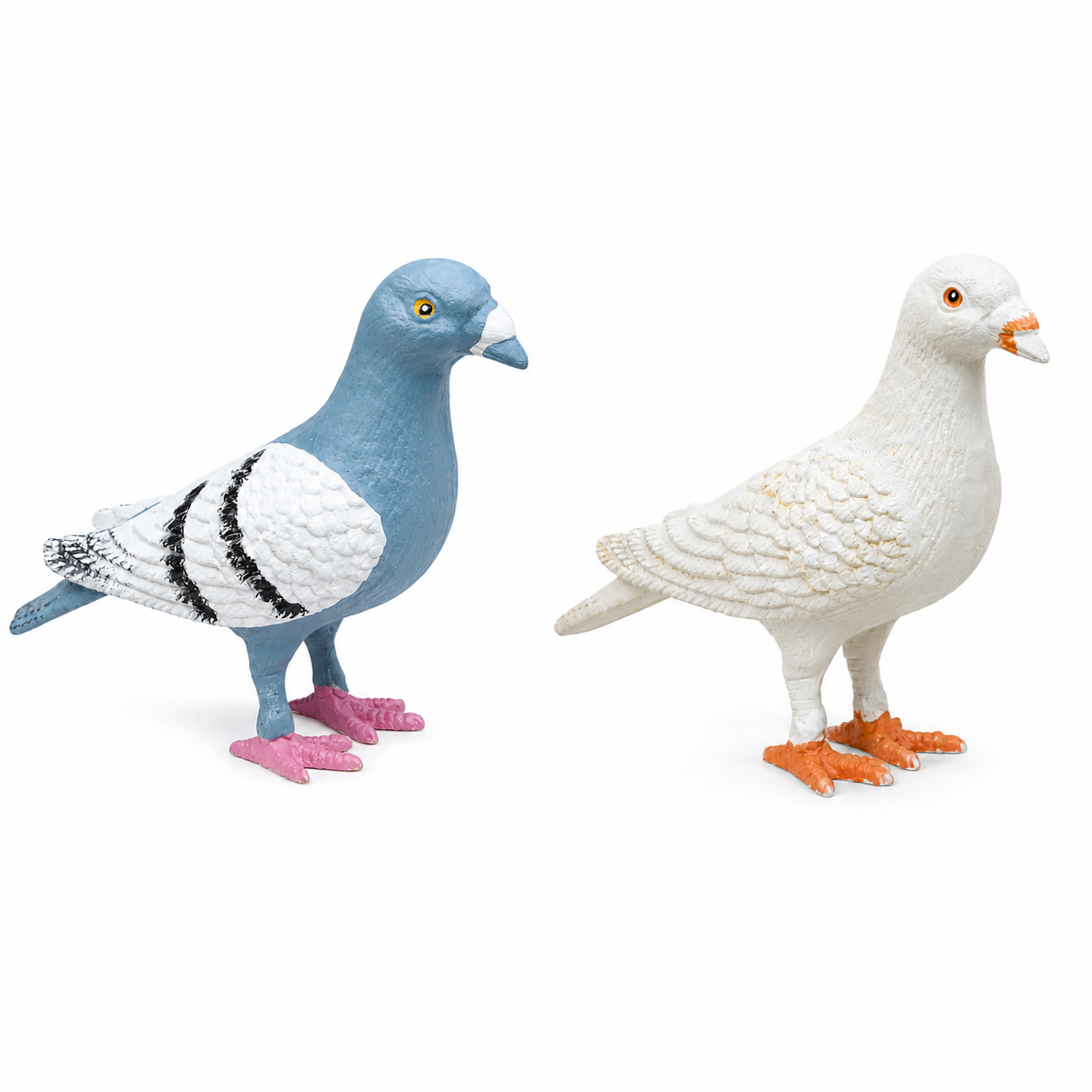 Cast Iron Pigeon & Dove Garden Ornament Paper Weight, Bookend Bird Statue Decor
