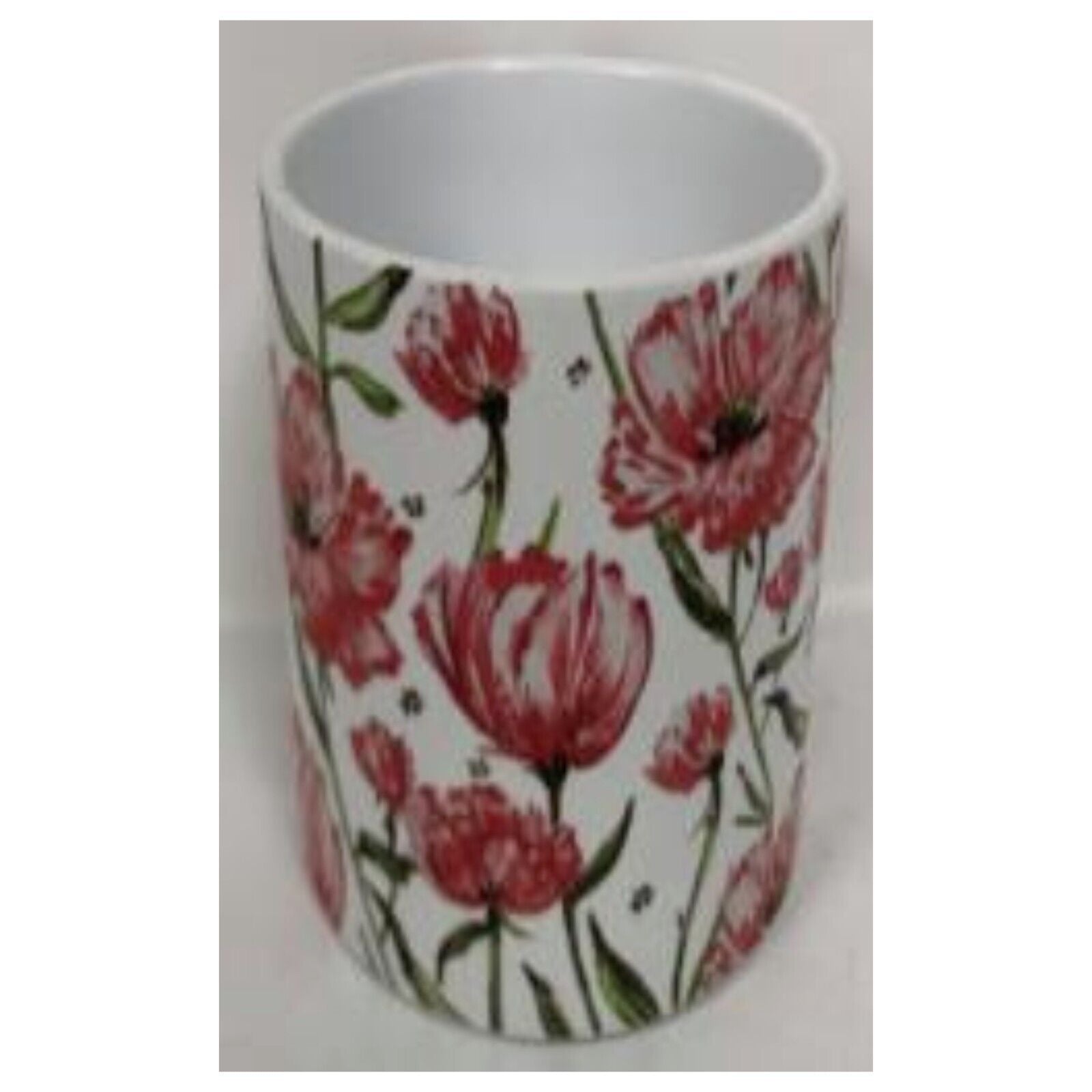 Ceramic Planter Poppy Flowers Scene Indoor Home Decorative 14cm Herb Plant Pot