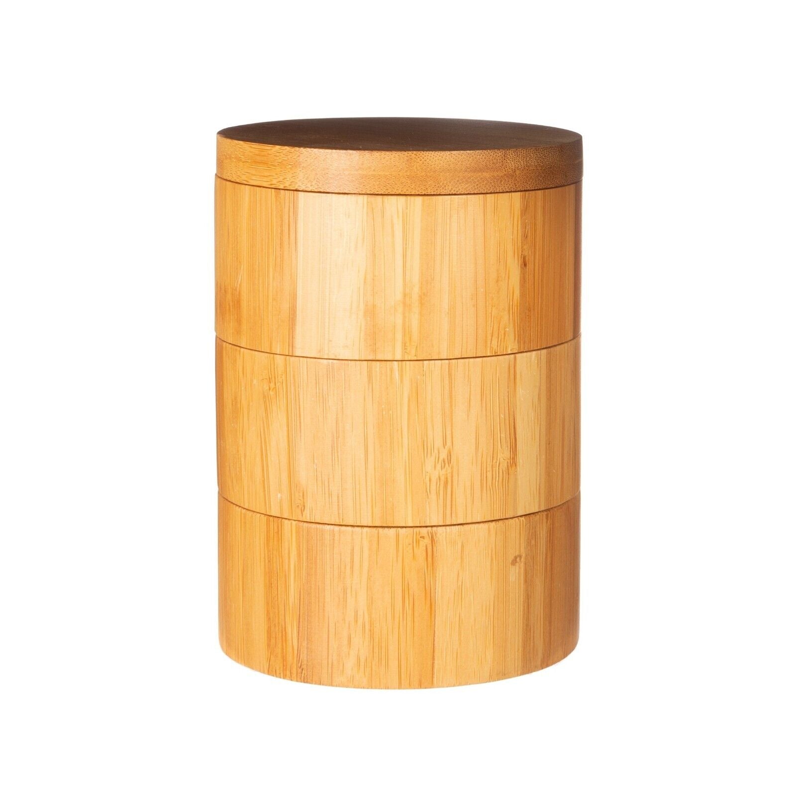 3 Tier Wooden Storage Jar With Wooden Spoon And Lid Spices Storage Jar Canister