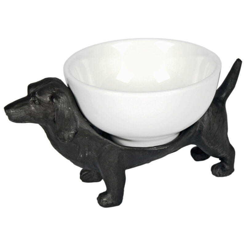 Dog Nibbles Food Snacks Serving Dish Bowl Animal Figurine Home Decor Gift
