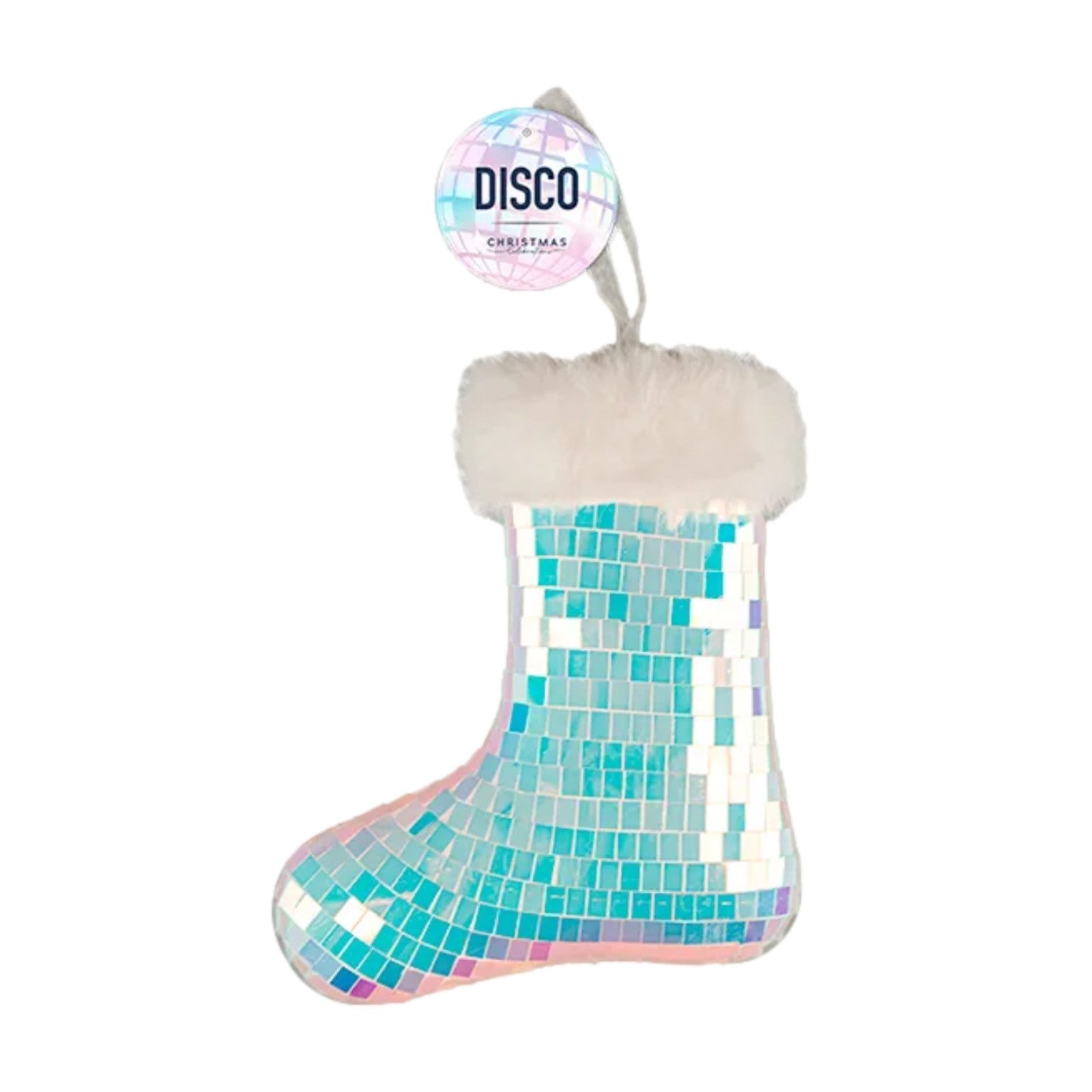 Disco Christmas Tree Hanging Iridescent Mirror Ornaments Xmas Festive Home Party
