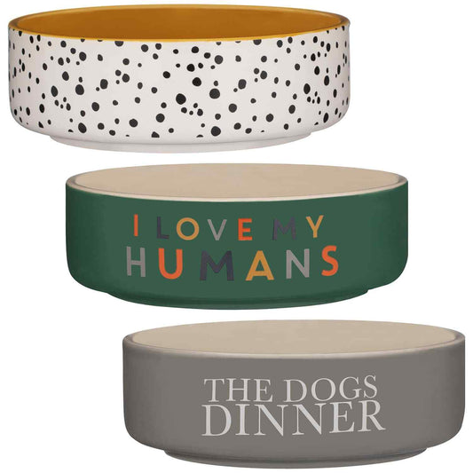 15cm Ceramic Dog Puppy Pet Food Dinner Drink Water Bowls Bowl Plate Dish