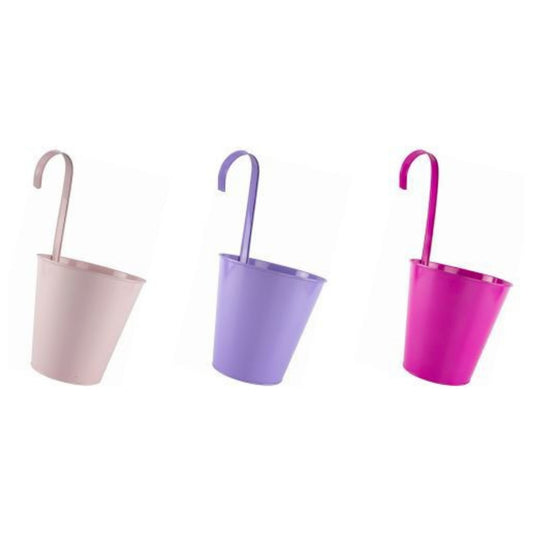 3Pc Assorted Metal Wall Hanging Planters 35cm Balcony Garden Flower Plant Pot