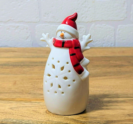 Christmas Snowman Light Up LED Warm White Xmas Decor Table Window Ornament 13cm