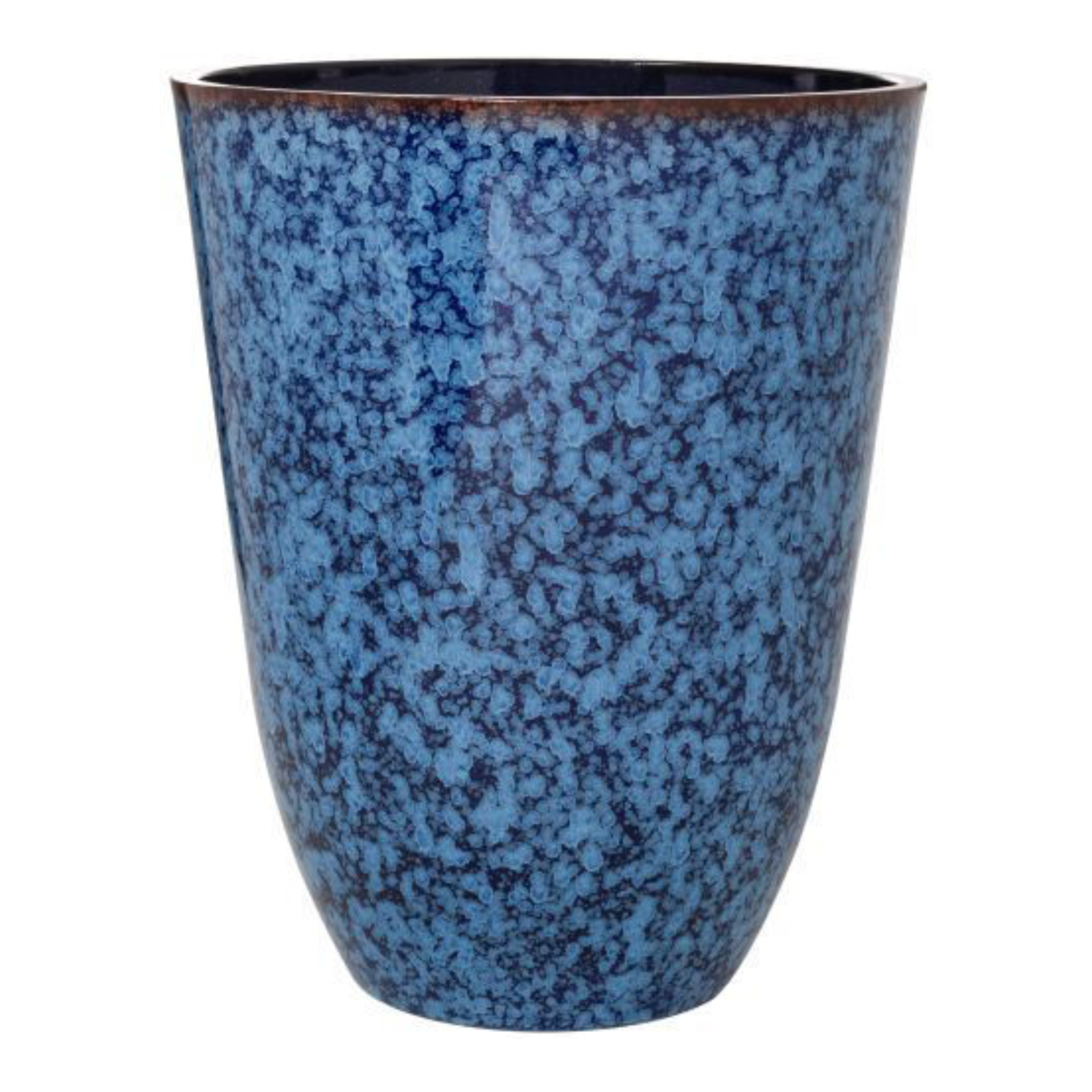 Plastic Dappled Blue Plant Pot 29cm Tall Heavy Duty Planter 15L Garden Decor