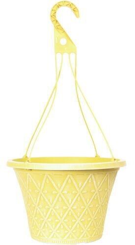 Hanging Baskets 30cm 12 Inch Matt Yellow Outdoor Planter Decorative Outdoor Pot