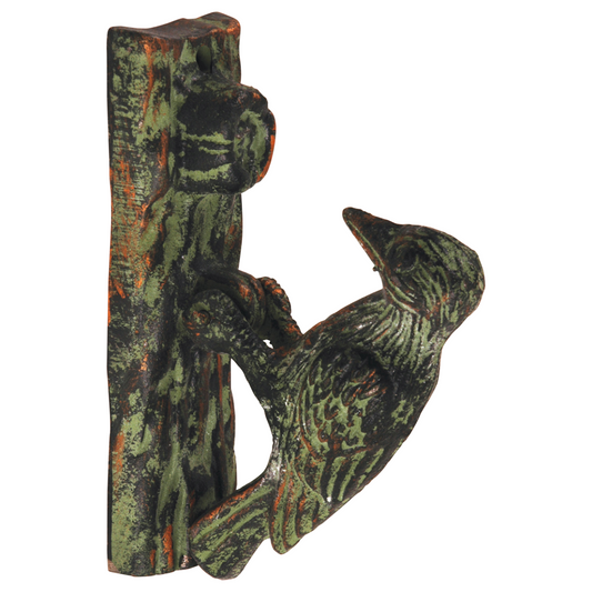 Woodpecker Bird Door Knocker Cast Iron Metal Vintage Shed Garage Garden Decor