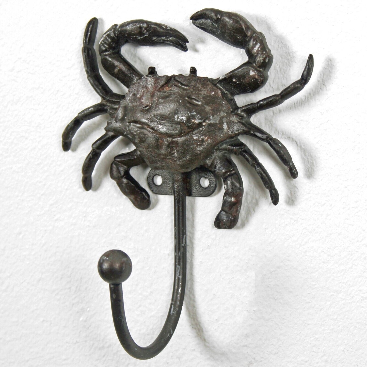 3Pc Metal Crab Hook Rustic Vintage Nautical Hook Leads Coat Key Wall Hanger Hook